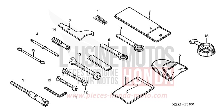 TOOLS for CBF600N ABS FORCE SILVER METALLIC (NH411D) from 2006